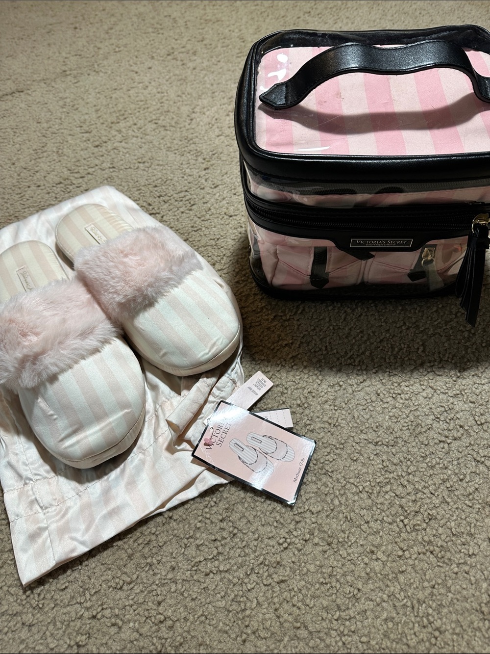 Victoria’s Secret bundle case and slippers